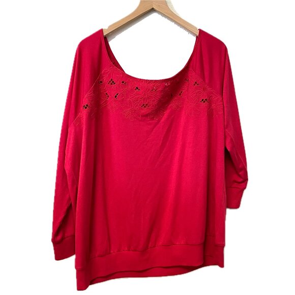 Torrid Hot Pink/Red Off the Shoulder Top - Size 2X - Picture 1 of 5